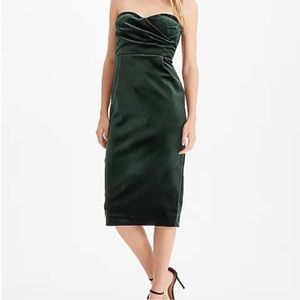 Express velvet sweetheart dress NWT